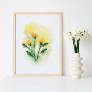 Loose Dandelion Flower Giclée Art Print