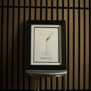 Dirty Martini Cocktail Original Watercolor Painting