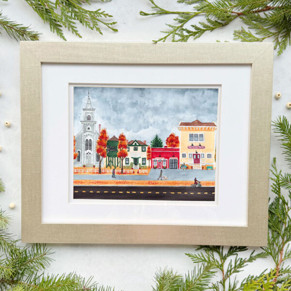Historic Downtown Original Watercolor - inspired by Port Gamble, WA - Image 3